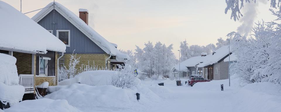 En Suède, le thermomètre a affiché des températures inférieures à -40°C. [AP / Keystone - Emma-Sofia Olsson]