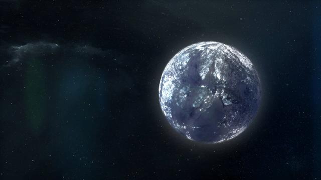 Illustration d'artiste d'une planète de la masse de la Terre incrustée de glace. Les scientifiques estiment qu'il pourrait y avoir des billions de planètes errantes dans la Voie lactée, et que certaines d'entre elles pourraient abriter la vie. [NASA - Goddard Space Flight Center]