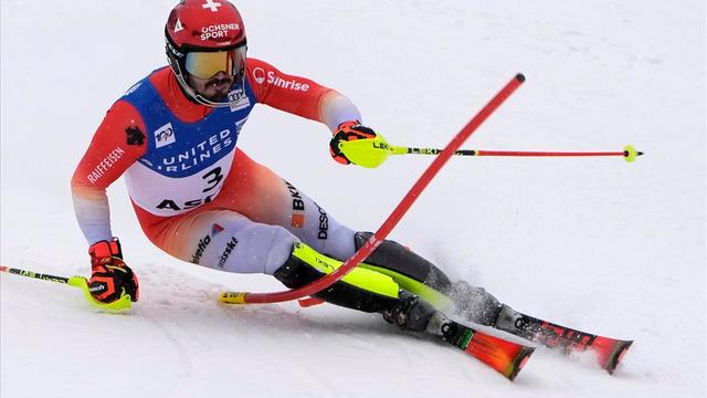 Loïc Meillard a confirmé sa présence au départ du slalom de Levi. [Keystone]