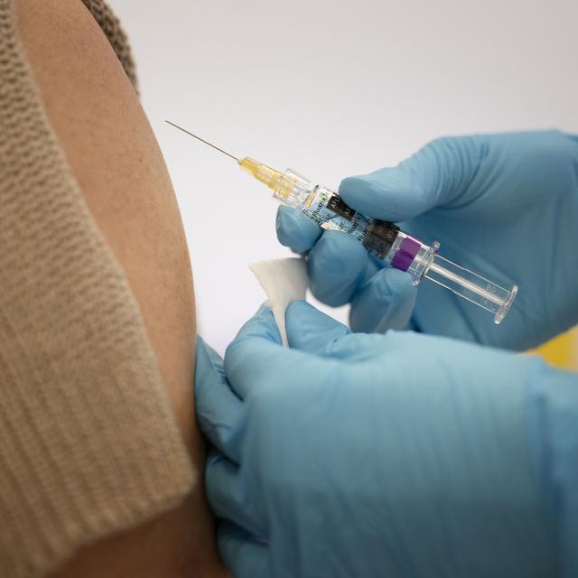 Vaccination contre la grippe, le 22 janvier 2024 à Zurich. [Keystone - Christian Beutler]