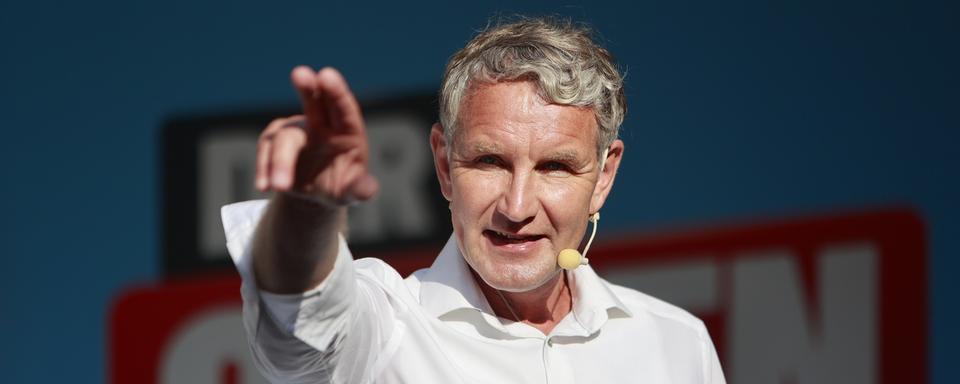 Björn Höcke est le chef de l'AfD dans le Land de Thuringe. [Keystone - DPA/Matthias Bein]