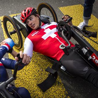 Les championnats du monde de paracyclisme se déroulent dans la même ville et en même temps que ceux cyclisme pour la première fois. [Keystone - Michael Buholzer]