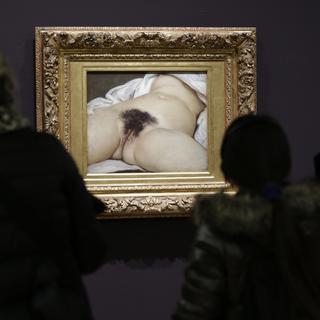 "L'Origine du monde" de Courbet tagué à Metz, autre oeuvre volée. [Reuters - Philippe Wojazer]