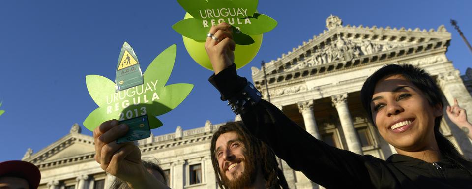 L'Uruguay a légalisé le cannabis en Uruguay. [Keystone - AP Photo/Matilde Campodonico]