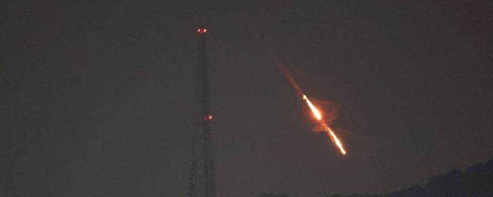 Israël a intercepté la plupart des missiles et des drones lancés par l'Iran [Keystone/EPA - Atef Safadi]