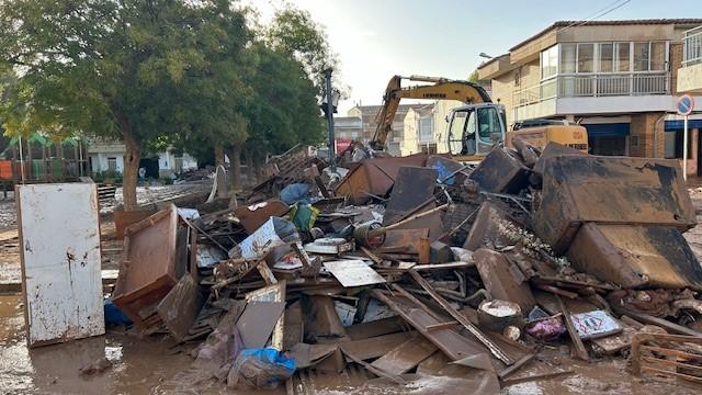 Utiel, petite ville située près de Valence, porte les stigmates des inondations historiques dans le sud-est de l'Espagne. [RTS - Valérie Demon]