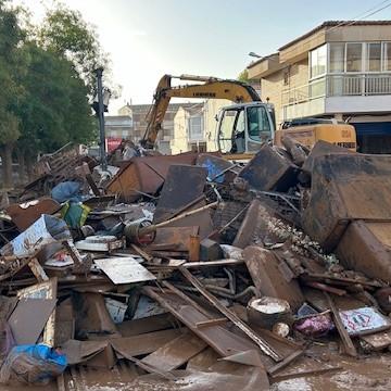 Utiel, petite ville située près de Valence, porte les stigmates des inondations historiques dans le sud-est de l'Espagne. [RTS - Valérie Demon]