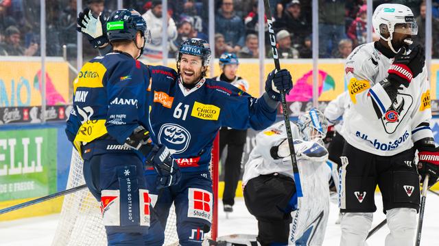 Fribourg a connu un trou d'air entre la 41e et la 46e en encaissant 3 buts. [Samuel Golay - Keystone]