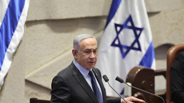 Benjamin Netanyahu a assuré qu'Israël ne lancerait pas d'opération militaire à Rafah tant que la population serait "enfermée sur place". [KEYSTONE - ABIR SULTAN]