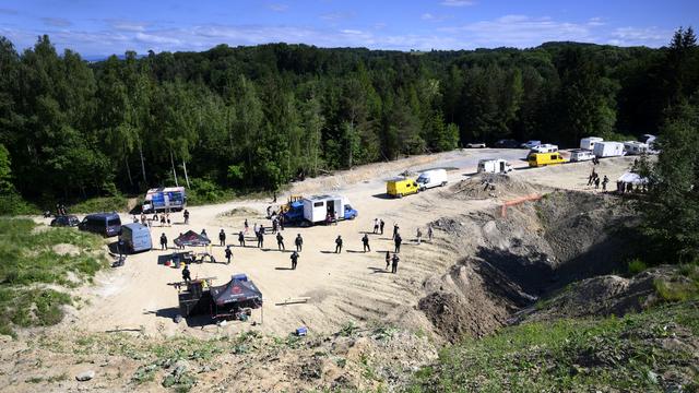 Un plan de gravières est très fortement contesté par le peuple dans le canton de Fribourg. [Keystone - Jean-Christophe Bott]