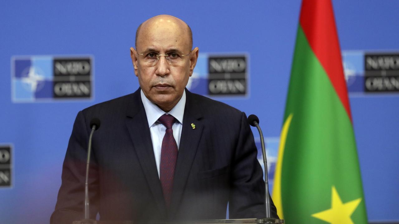 Le président de la Mauritanie Mohamed Ould Ghazouani a été réélu pour un second mandat. [KEYSTONE - EPA/OLIVIER HOSLET]
