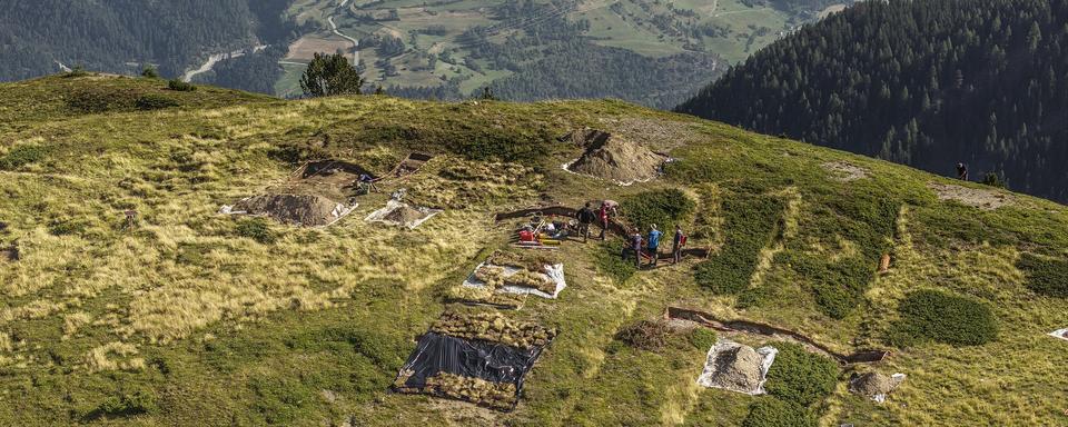 Les vestiges d'un camp romain ont été découverts aux Grisons. [Canton des Grisons - Andrea Badrutt]