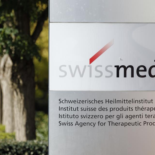 Le logo de Swissmedic. [Keystone - Peter Klaunzer]