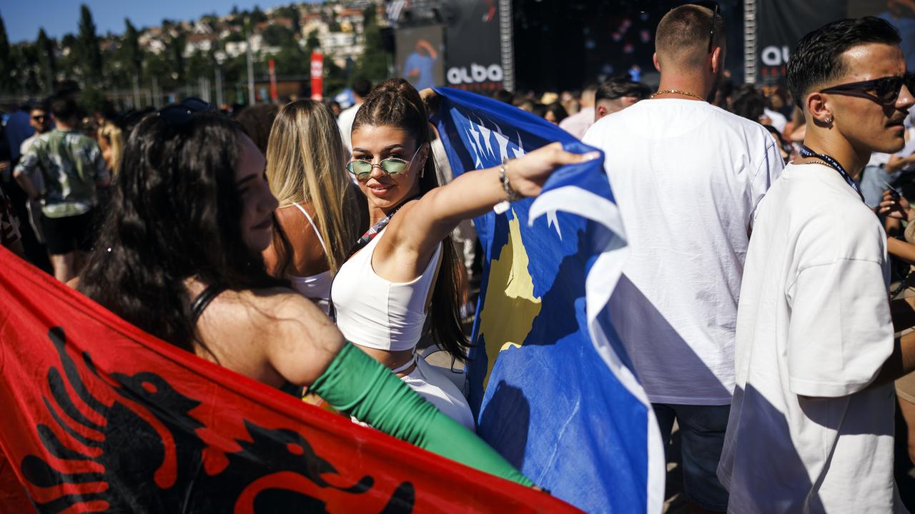 Le festival d'Alba à Zurich est le plus grand festival de musique et de culture albanaise d’Europe. [Keystone - Michael Buholzer]