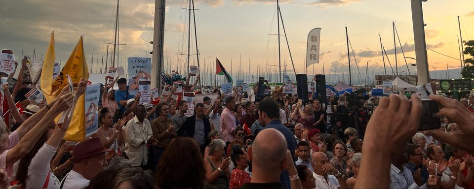 Les festivités du 1er Août ont été chahuté à Lausanne avec Philippe Lazzarini comme invité d’honneur. [RTS - Céline Tzaud]