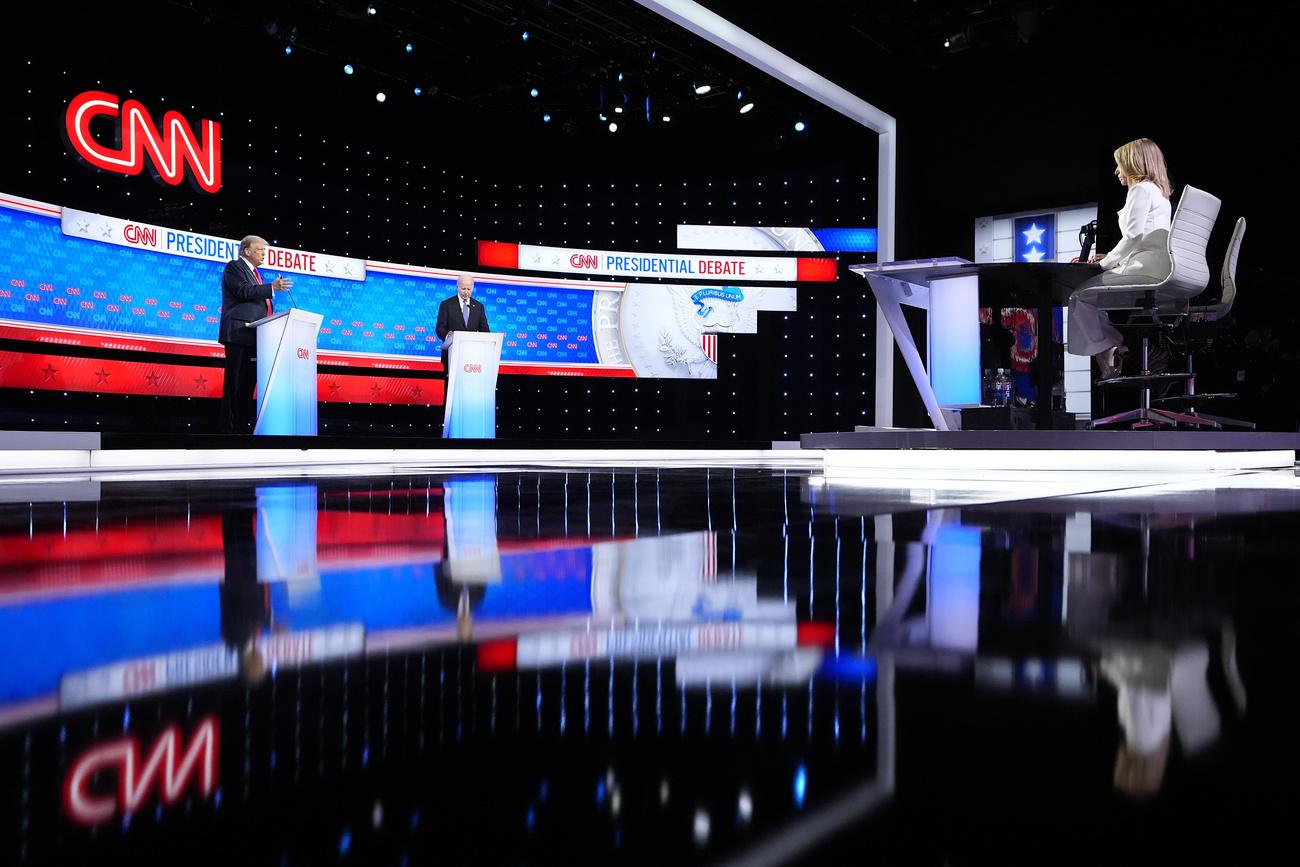 Le premier débat de la campagne présidentielle américaine s'est tenu sans public. [KEYSTONE - GERALD HERBERT]