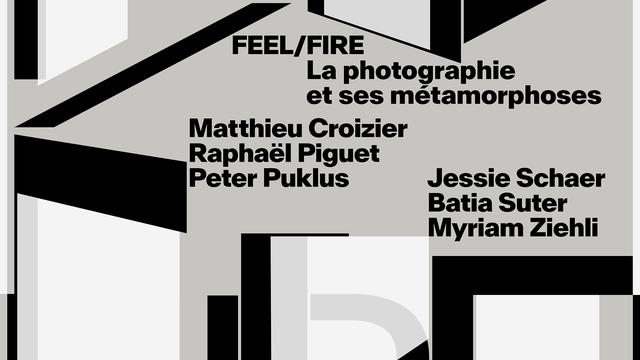 Affiche de l'exposition FEEL/FIRE au CACY à Yverdon-les-Bains. [centre-art-yverdon.ch]