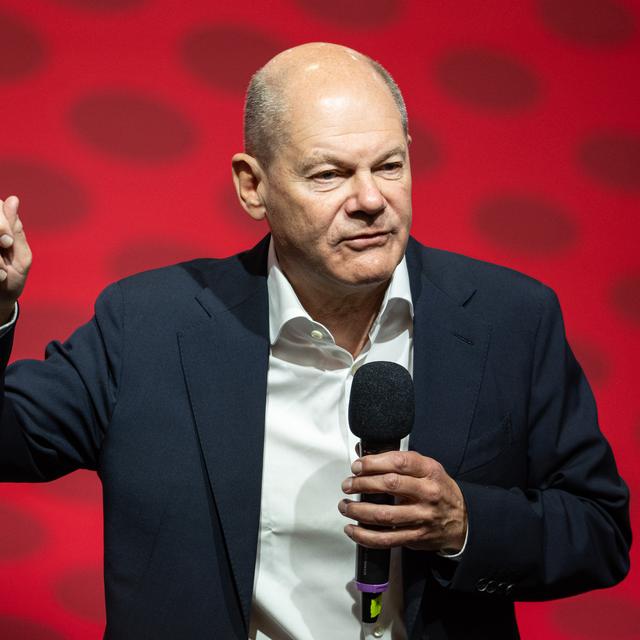 Olaf Scholz a été désigné candidat à sa succession par le parti social-démocrate allemand. [Keystone - DPA/Hannes P Albert]