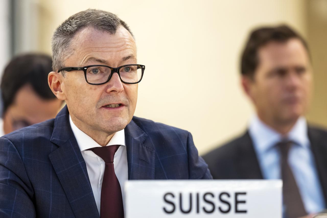 Jürg Lauber, ambassadeur de Suisse aux Nations unies à Genève. [KEYSTONE - SALVATORE DI NOLFI]