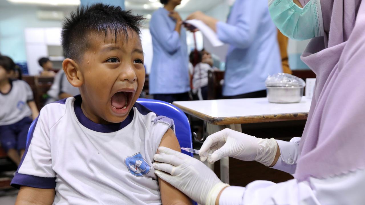La vaccination des enfants dans le monde stagne, alerte l'ONU. [KEYSTONE - HOTLI SIMANJUNTAK]