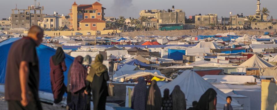 Désastre humanitaire en vue à Rafah, alerte l'ONU. [Keystone - EPA/MOHAMMED SABER]