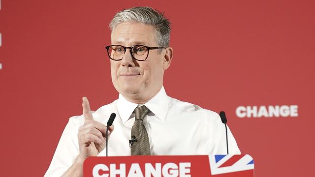 Portrait du chef de l'opposition travailliste Keir Starmer au Royaume-Uni. [Keystone - Stefan Rousseau/PA via AP]