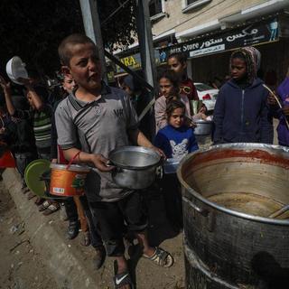 Les enfants palestiniens de la bande de Gaza souffrent d'un risque de famine (image d'illustration). [Keystone]