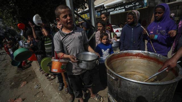 Les enfants palestiniens de la bande de Gaza souffrent d'un risque de famine (image d'illustration). [Keystone]