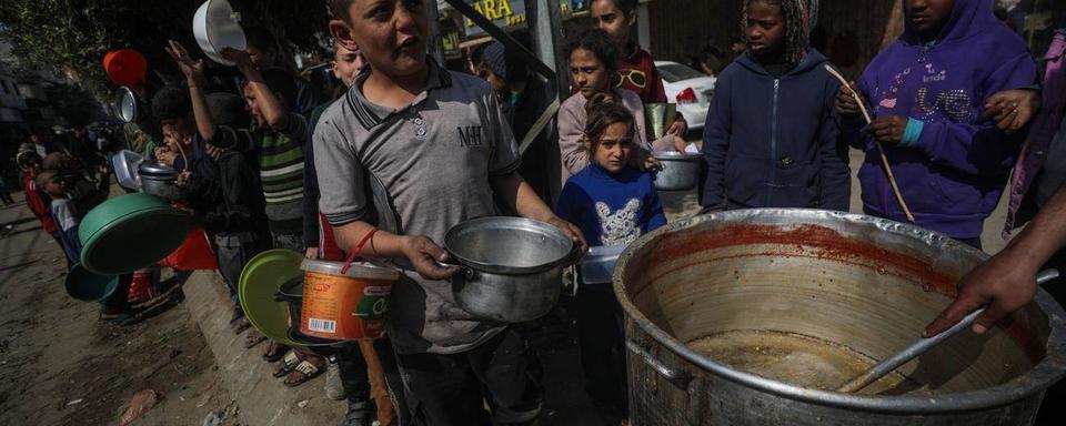 Les enfants palestiniens de la bande de Gaza souffrent d'un risque de famine (image d'illustration). [Keystone]