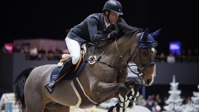 Harrie Smolders a remporté le Grand Prix du CHI de Genève. [KEYSTONE - VALENTIN FLAURAUD]