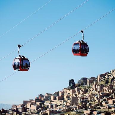La Linea Roja, le téléphérique urbain de La Paz, en Bolivie. [Doppelmayr]