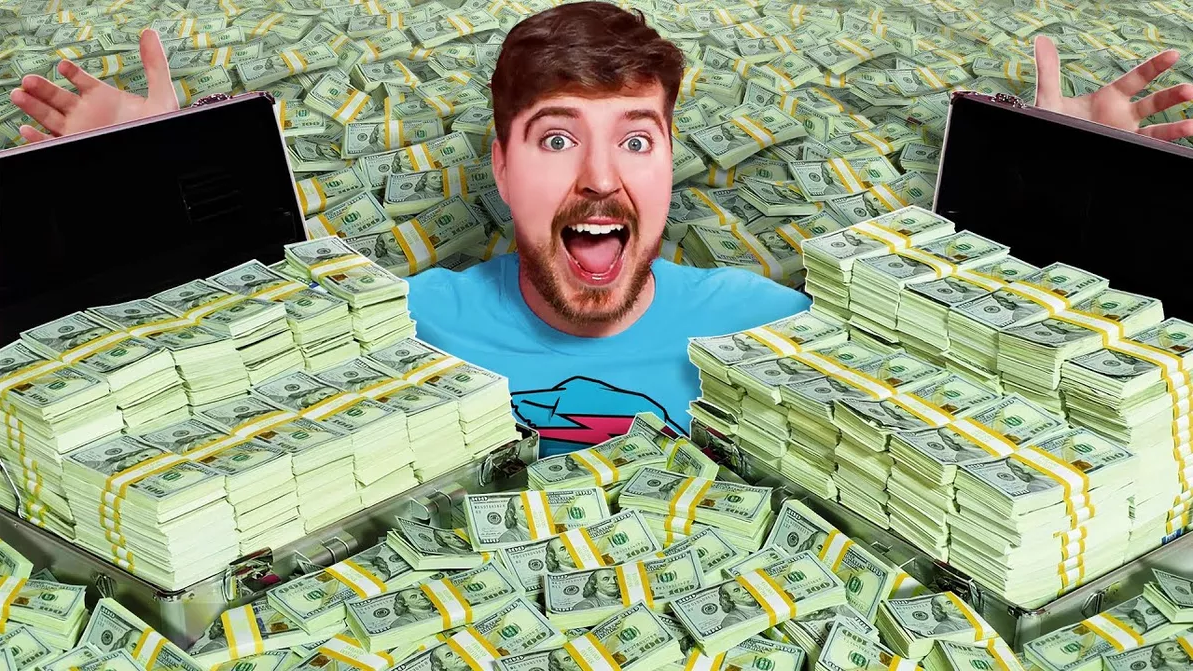 Le YouTubeur Mr Beast a bâti son succès sur des vidéos où il met en scène des dons d'argent. [MrBeast/YouTube]