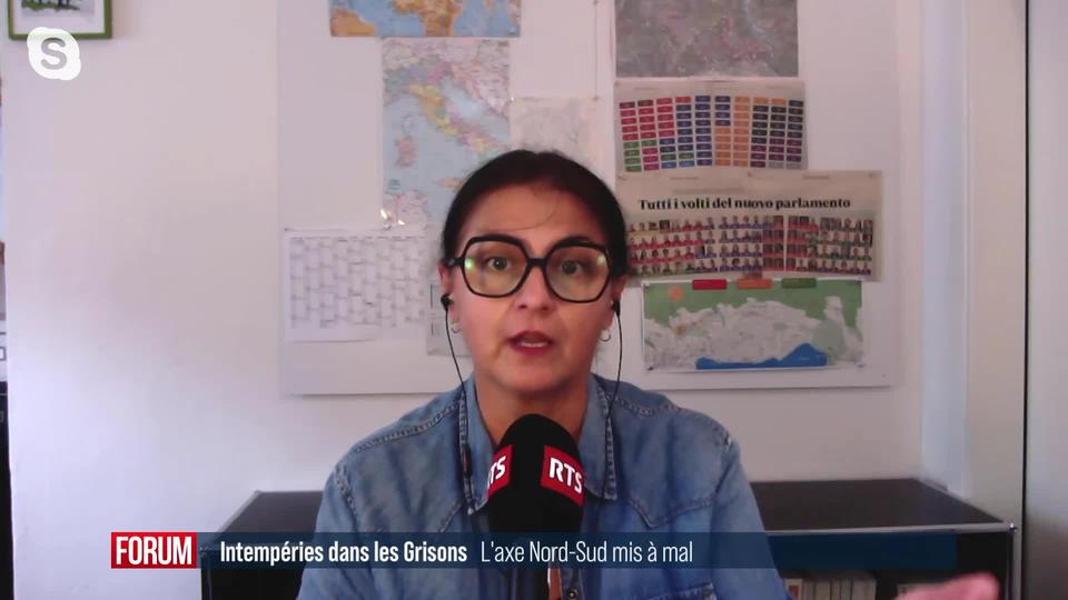 L'axe nord-sud mis à mal à cause des intempéries dans les Grisons