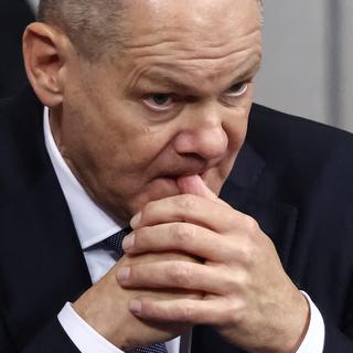 Olaf Scholz va annoncer la dissolution du Parlement dans ces prochains jours. [EPA / Keystone - HANNIBAL HANSCHKE]