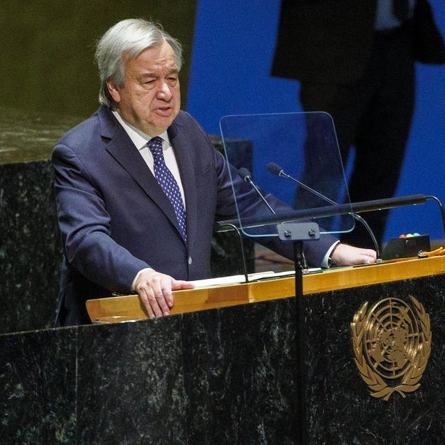 Le secrétaire général de l'ONU Antonio Guterres. [Keystone - EPA/SARAH YENESEL]