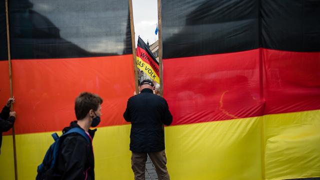 Une manifestation de l'Alternative für Deutschland (AfD) à Altenburg en 2020. [KEYSTONE - JENS SCHLUETER]