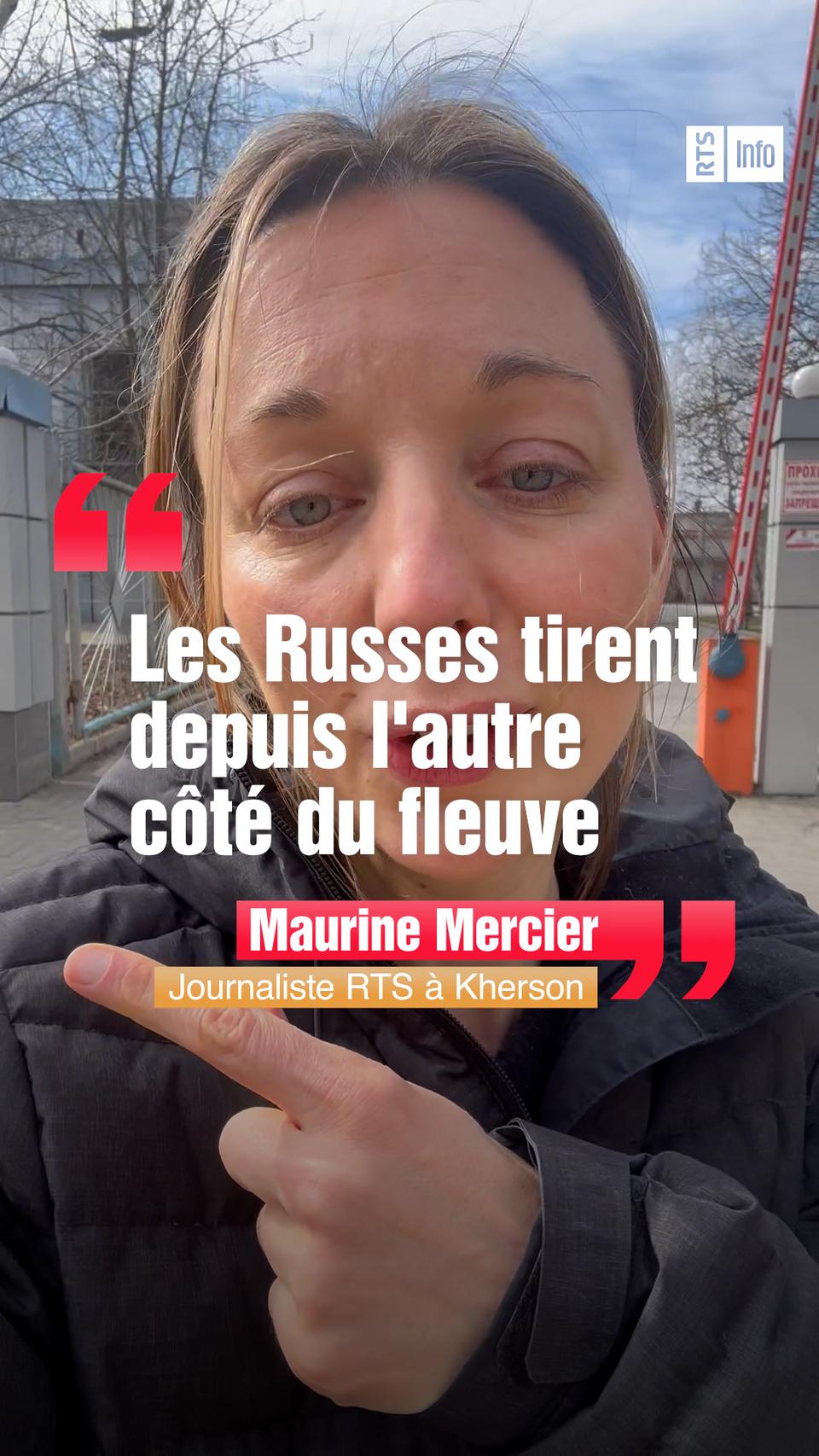 Maurine Mercier raconte son quotidien à Kherson. [RTS]