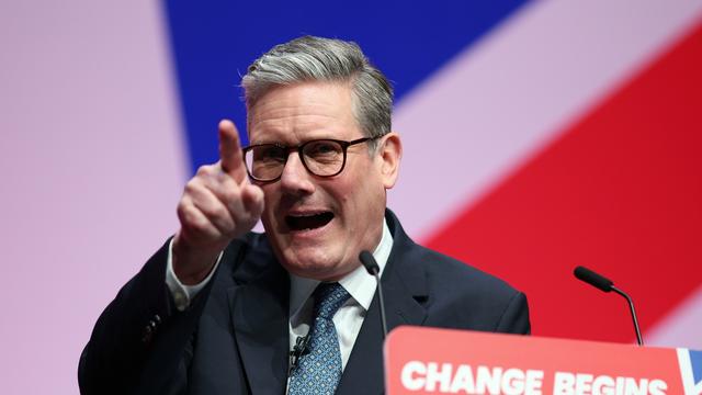 Keir Starmer a essayé de relancer la flamme des travaillistes au Royaume-Uni au congrès du parti à Liverpool. [Keystone - EPA/ADAM VAUGHAN]