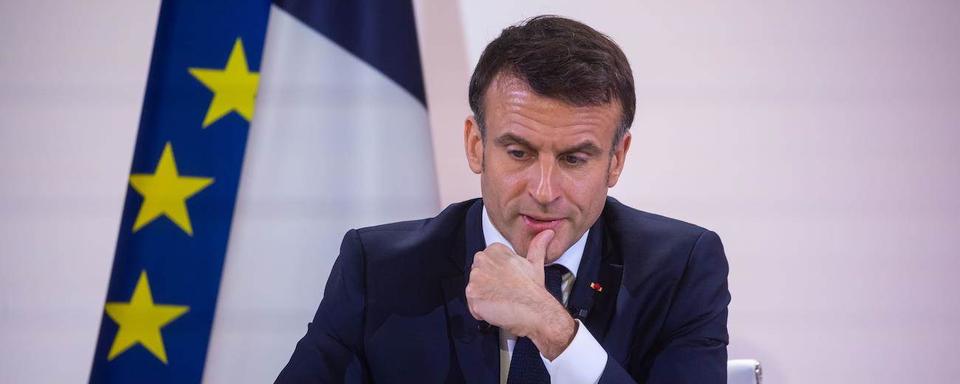 8,7 millions de téléspectateurs au total pour la conférence de presse de Macron. [Keystone]