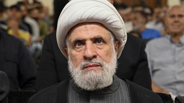 Le numéro du Hezbollah Naïm Qassem a été nommé chef du mouvement chiite. [KEYSTONE - WAEL HAMZEH]