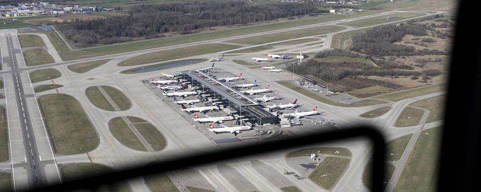 L'aéroport de Zurich est aussi touché par la panne de Microsoft. [Keystone]