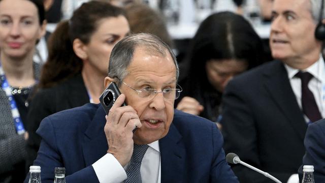 Le ministre russe des Affaires étrangères Sergueï Lavrov. [KEYSTONE - ALBERTO PIZZOLI]