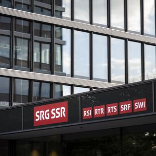 Le siège de la SRG SSR à Bienne. [Keystone - Anthony Anex]