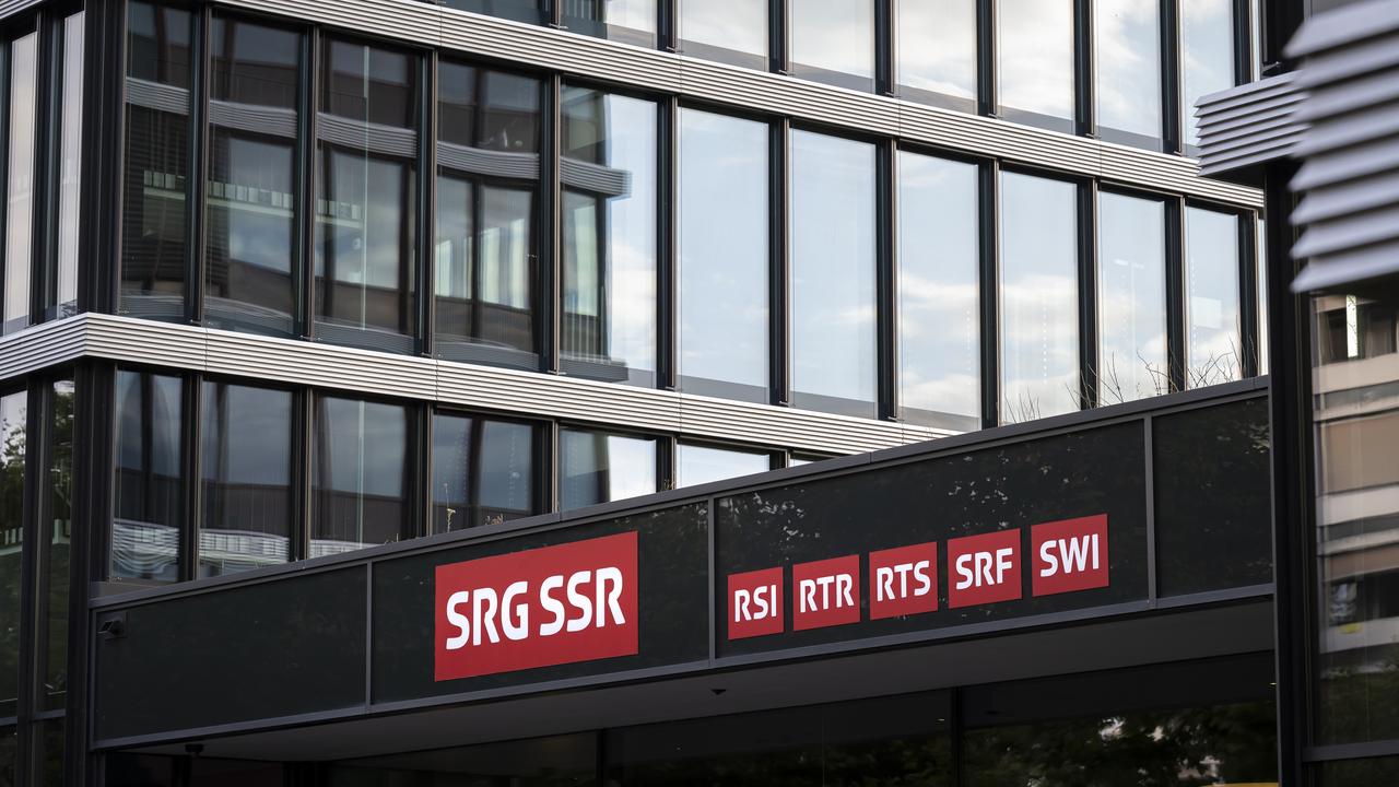 Le siège de la SRG SSR à Bienne. [Keystone - Anthony Anex]