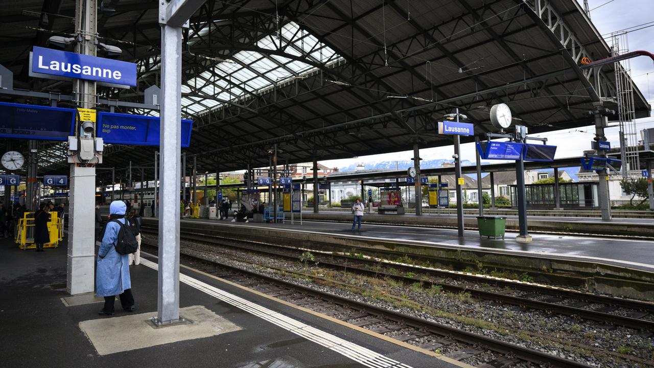 La gare de Lausanne photographiée en novembre 2023. [Keystone - Laurent Gillieron]