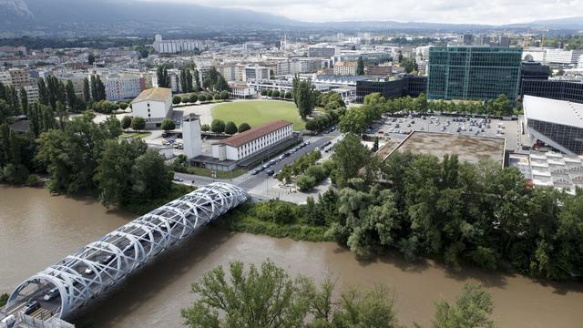 Une concentration assez importante de PFAS a été observée sur le site de l'ancienne caserne des Vernets à Genève. [Keystone - Salvatore Di Nolfi]