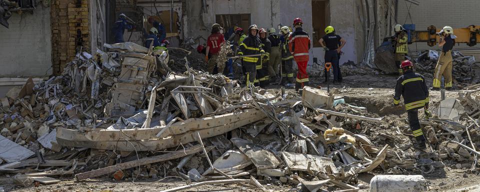 La Russie dément avoir visé l'hôpital pour enfants d'Okhmatdyt, à Kiev. [Keystone - Anton Shtuka - AP Photo]