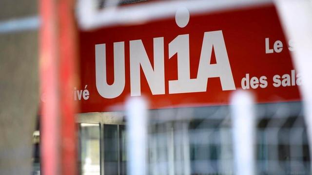 Le syndicat Unia a manifesté contre les pause pipi décomptée du temps de travail. [Keystone - Laurent Gillieron]