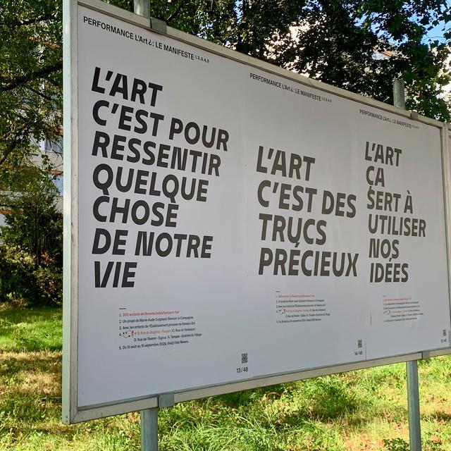 Un Manifeste poétique - Performance buissonnière pour affichage officiel dans l'espace public. [DR - Marie-Aude Guignard]