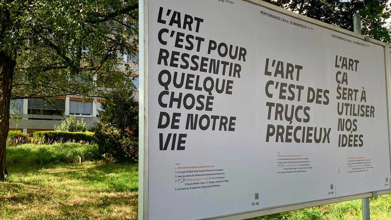 Un Manifeste poétique - Performance buissonnière pour affichage officiel dans l'espace public. [DR - Marie-Aude Guignard]